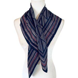 Vintage TRIANGLE BRAND 100% Pure Silk Scarf - Hand Printed